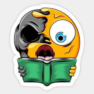 Reading Zombie Emoji Sticker